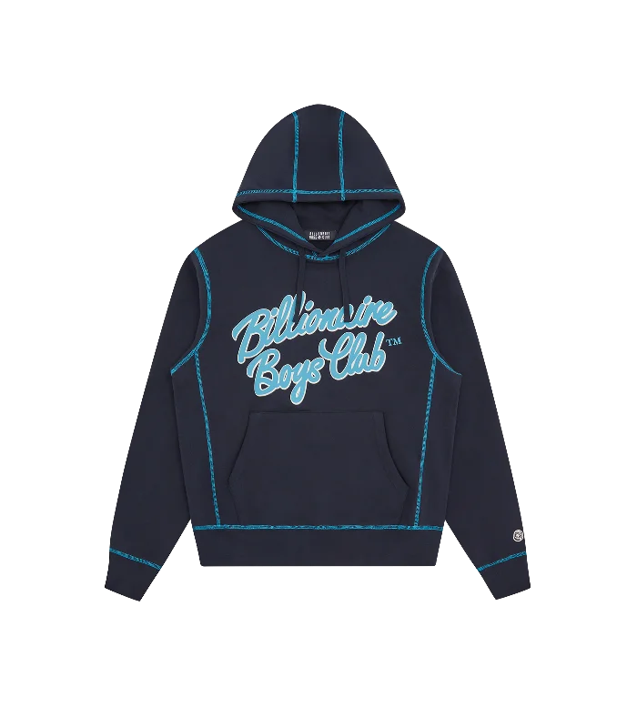 men's-hoodie-for-snow-tracking-SCRIPT LOGO POPOVER HOODIE - NAVY