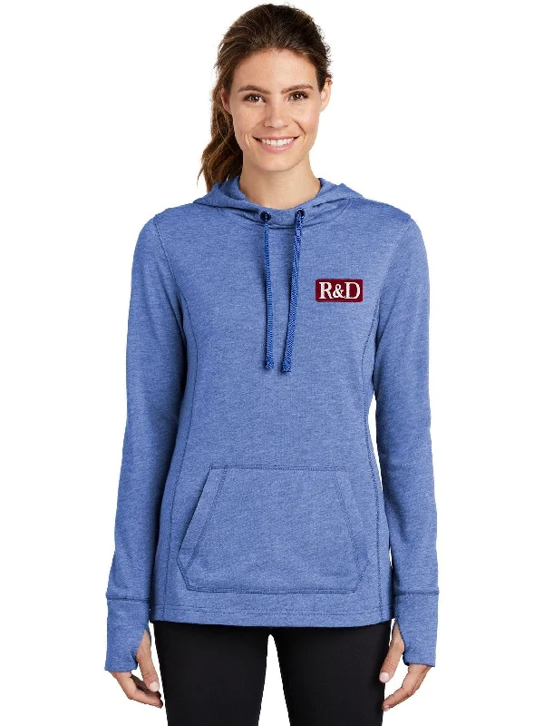 men's-hoodie-for-ice-rinks-Sport-Tek Ladies Posicharge Tri-Blend Wicking Fleece Hooded Pullover