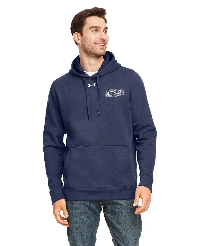 men's-hoodie-in-canyon-blue-Under Armour Hustle Pullover Hooded Sweatshirt