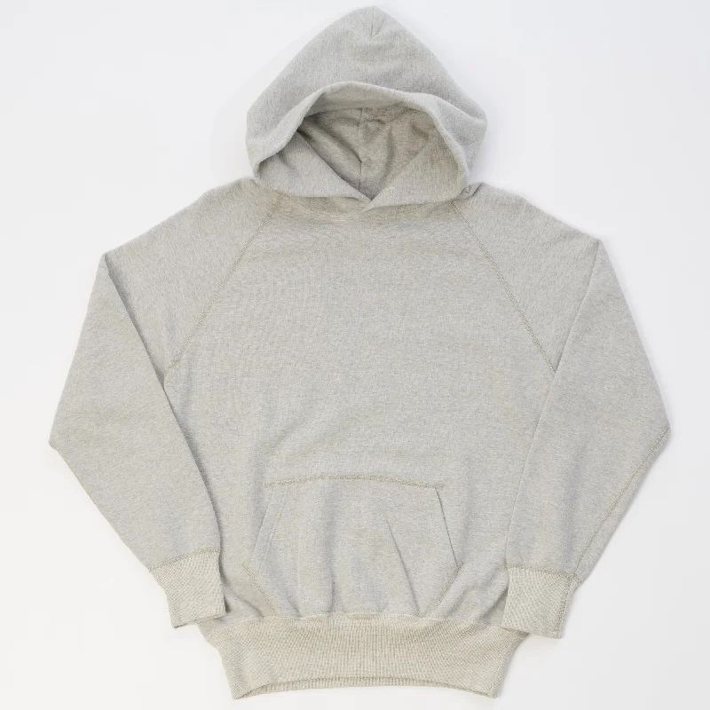 men's-hoodie-with-breeze-graphic-Warehouse & Co 462 Plain Hooded Sweatshirt - Heather Grey