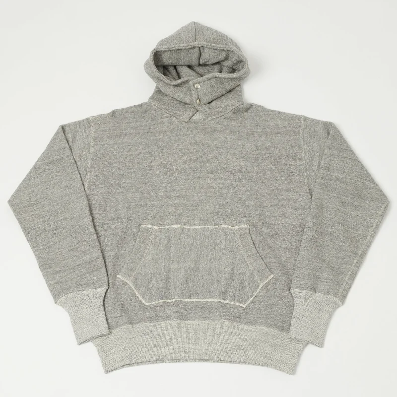 men's-hoodie-for-ski-lifts-Warehouse & Co 469 The Set-In Hooded Sweatshirt - Heather Grey