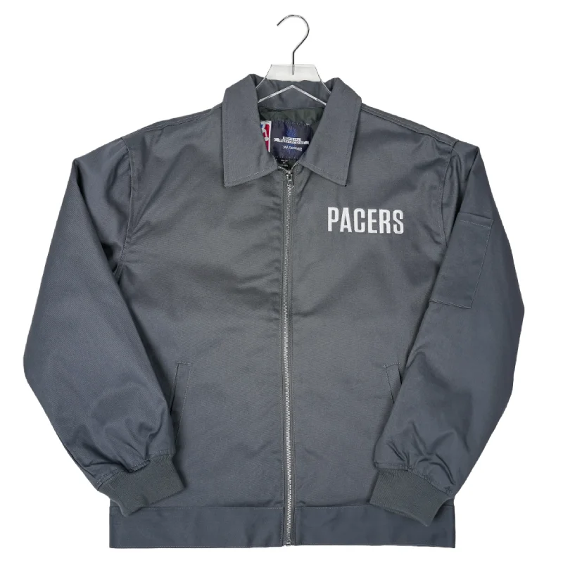 men's-hoodie-in-ranch-white-Adult Indiana Pacers Canvas Varsity Jacket in Charcoal by J.H. Designs