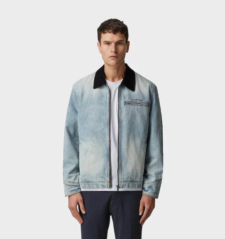 Men's summer jackets-Denim Dayton Jacket 2.0 - Light Vintage Blue