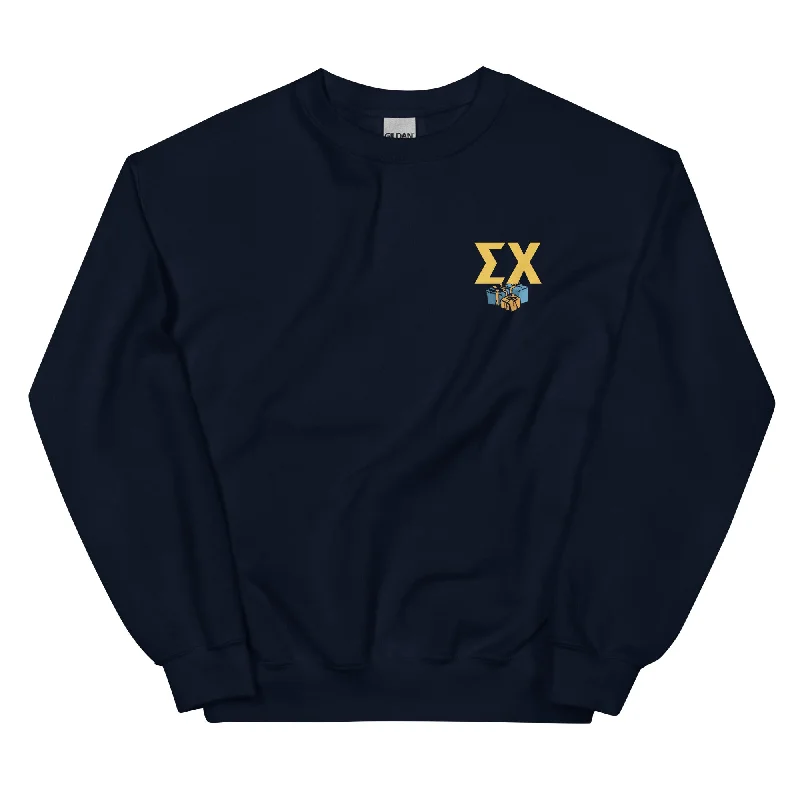 men's-hoodie-in-way-green-Sigma Chi Holiday Crewneck