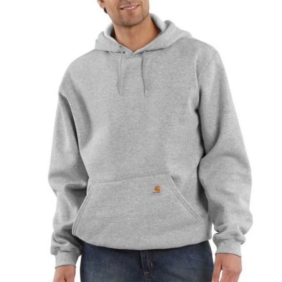 men's-hoodie-for-frosty-mornings-K121 Loose Fit Midweight Hoodie - Heather Grey