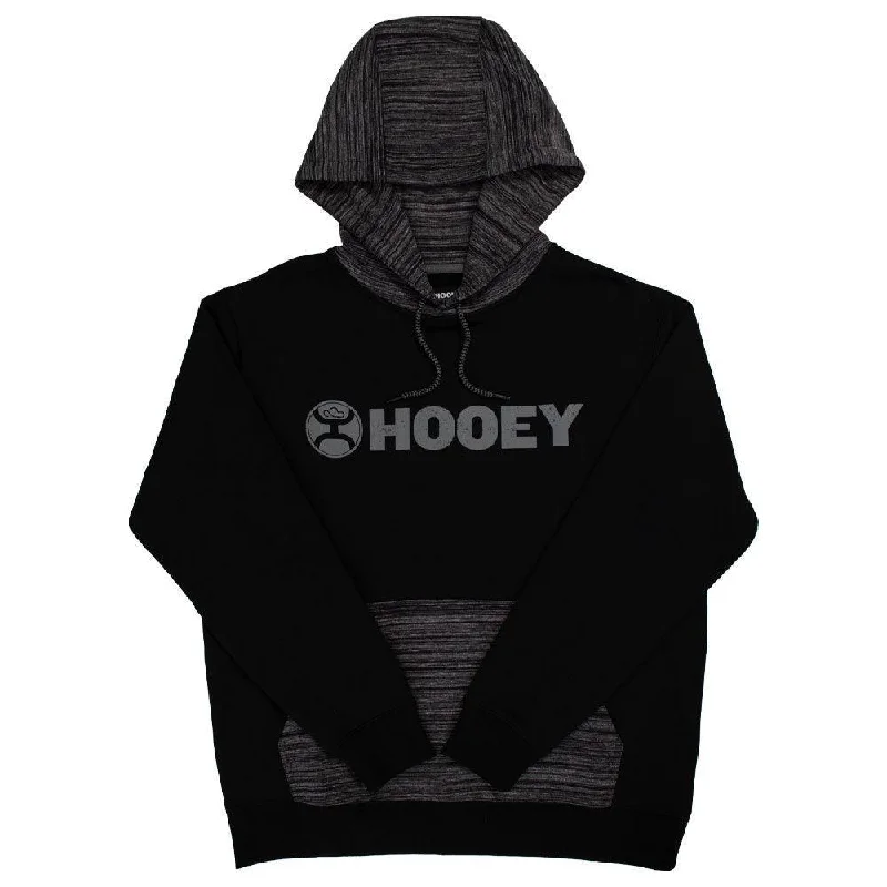 men's-hoodie-for-snow-biking-Lock Up Hooey Hoodie w/Logo - Black/Grey