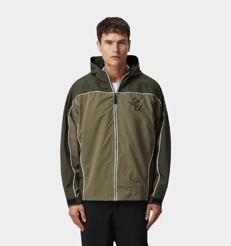 Men's cargo utility jackets-Lorenzo Track Jacket - Moss