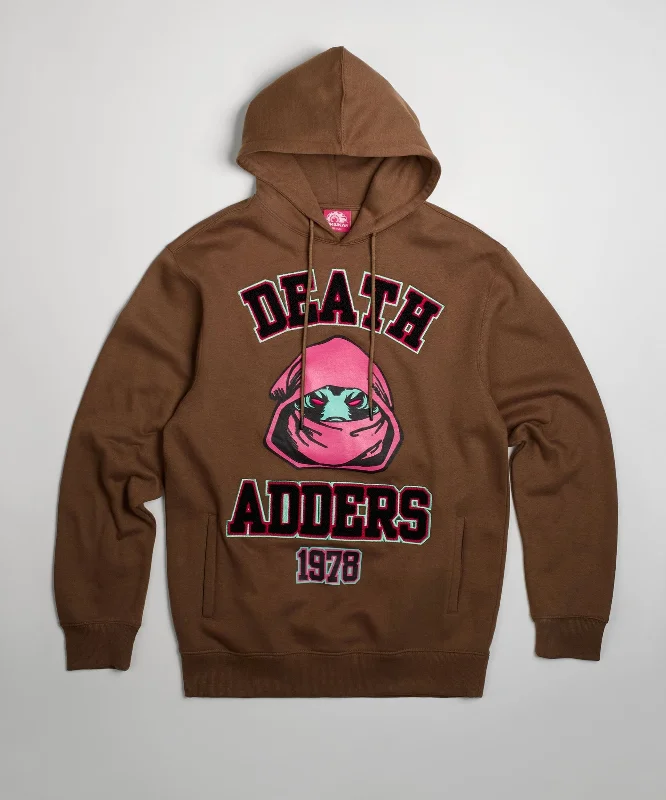 men's-hoodie-in-fjord-blue-Mishka Death Adders 1978 Hoodie - Brown