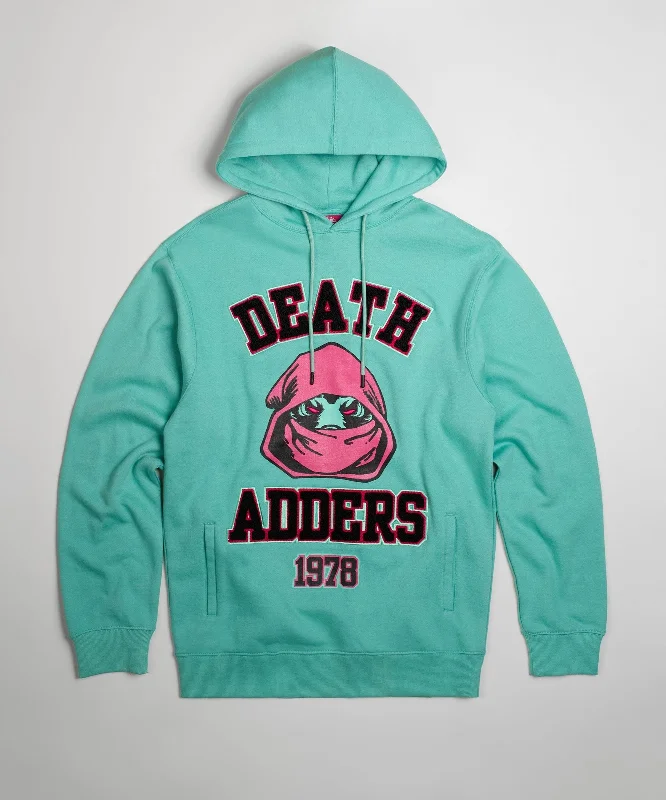 men's-hoodie-in-slope-green-Mishka Death Adders 1978 Hoodie - Light Blue