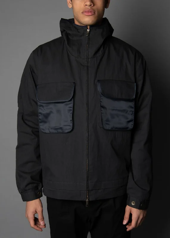 Men's affordable winter jackets-Nara Waxed Cargo Jkt Midnight