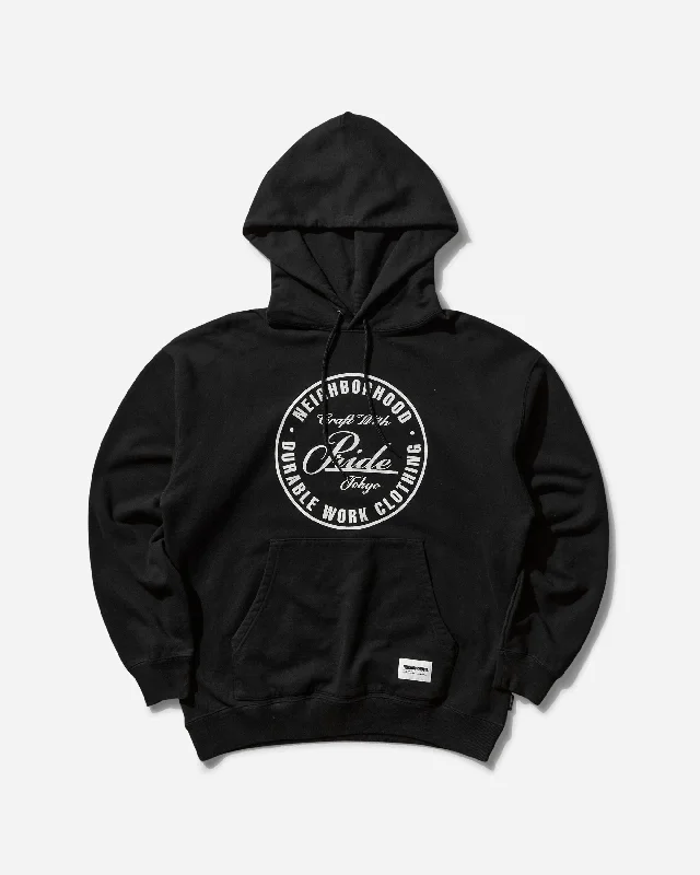 men's-hoodie-with-back-field-Men's Classic Sweat Hoodie Black