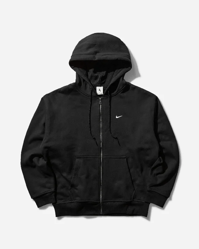 men's-hoodie-with-rush-graphic-Men's Solo Swoosh Thermal Zip Hoodie Black