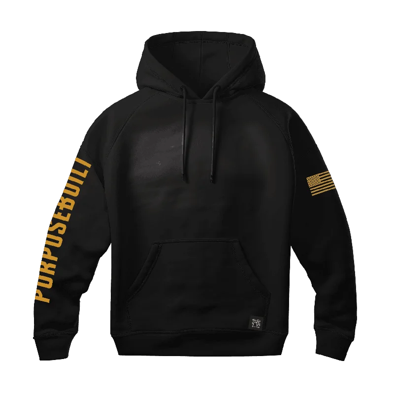 men's-hoodie-for-frosty-hikes-PB Logo Hoodie, Black & Tan