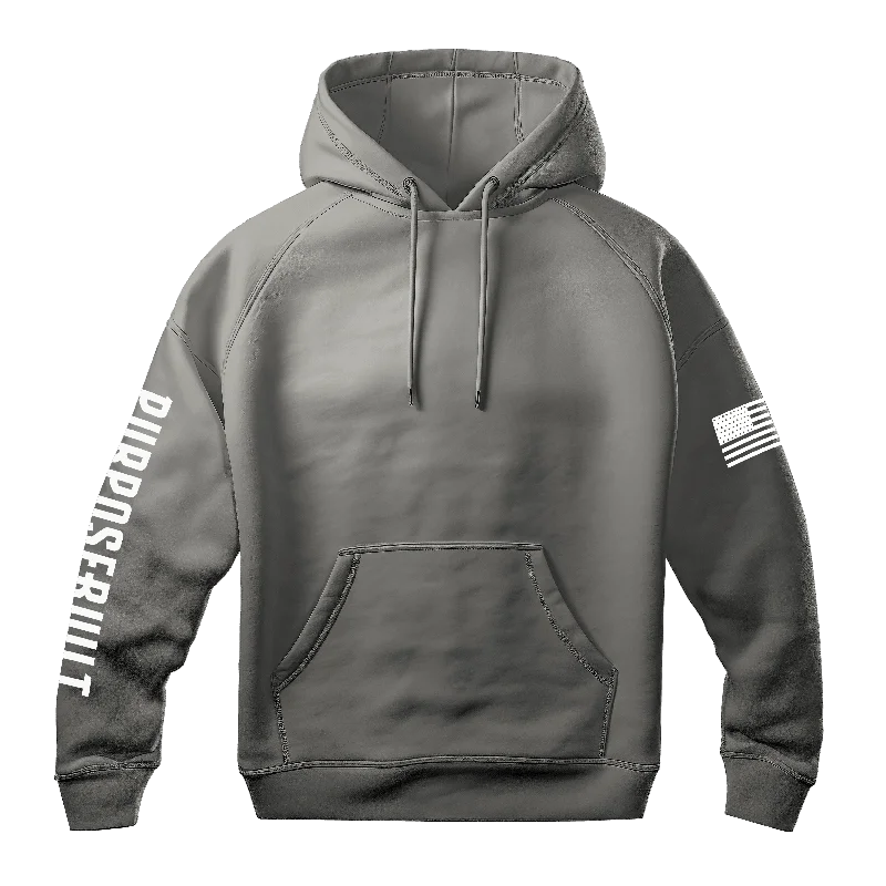 men's-hoodie-with-back-peak-PB Logo Hoodie, Charcoal