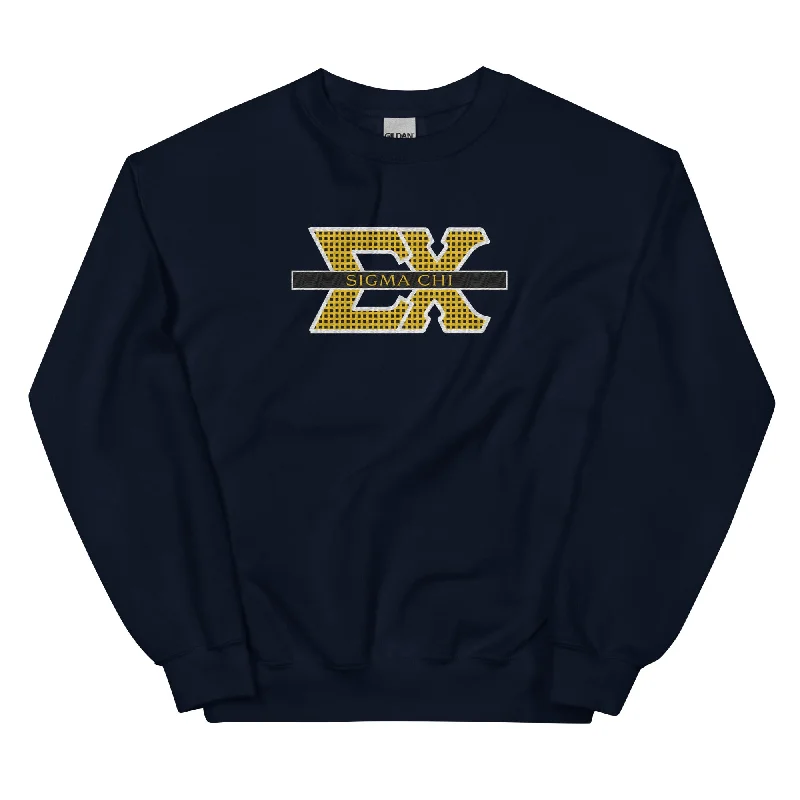 men's-hoodie-with-mist-graphic-LIMITED RELEASE: Sigma Chi Embroidered Retro Crewneck