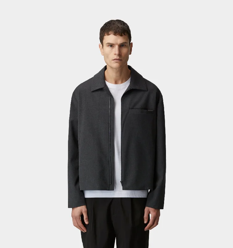 Men's striped jackets-Smart Jacket - Charcoal