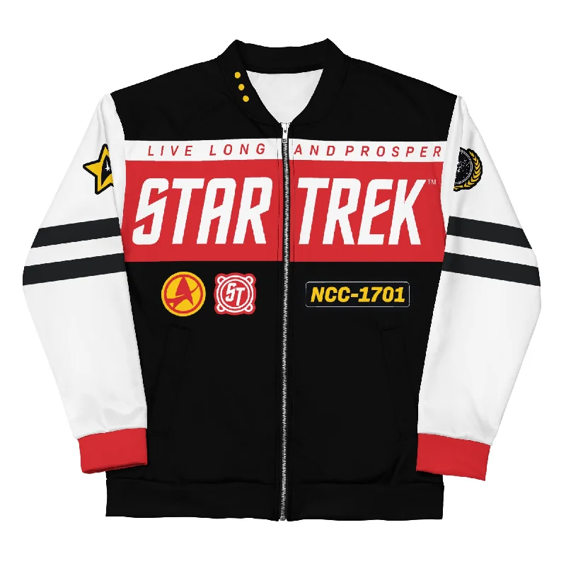 Men's minimalist jackets-Star Trek: The Original Series To Boldly Go Unisex Bomber Jacket