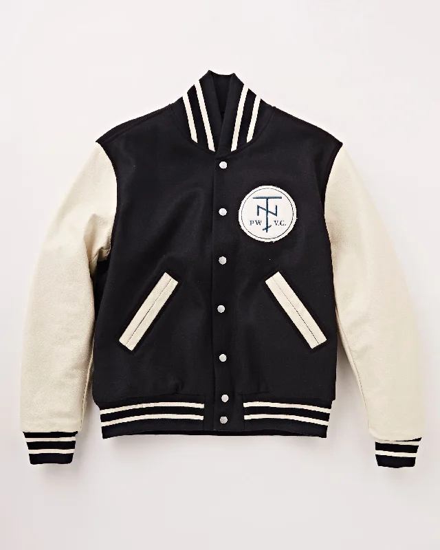 Men's performance jackets-Tenue. x Private White V.C. Varsity Jacket Royal Navy