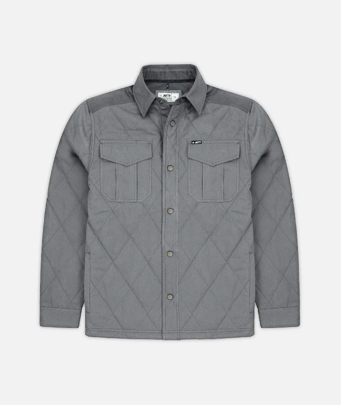 Men's lightweight rain jackets-The Dogwood Quilted Jacket - Grey