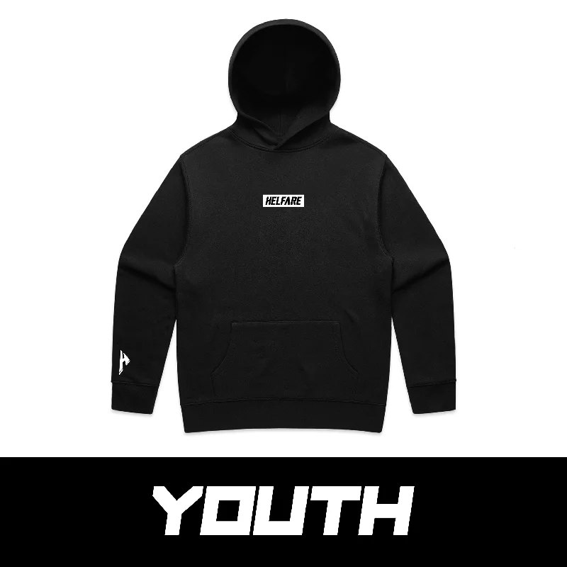 men's-hoodie-with-valley-pattern-Youth Stamp Hood | Black