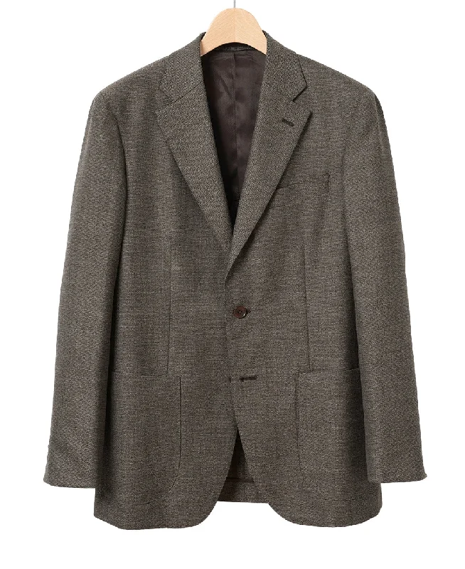 Men's tailored sports jackets-【Final Sale】Wool Hopsack Jacket