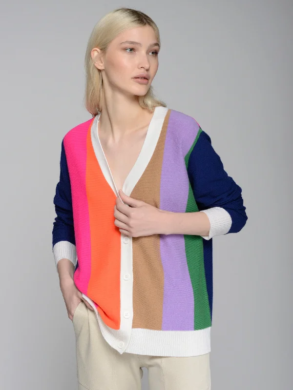 Alina Striped Cardigan in Multicolor