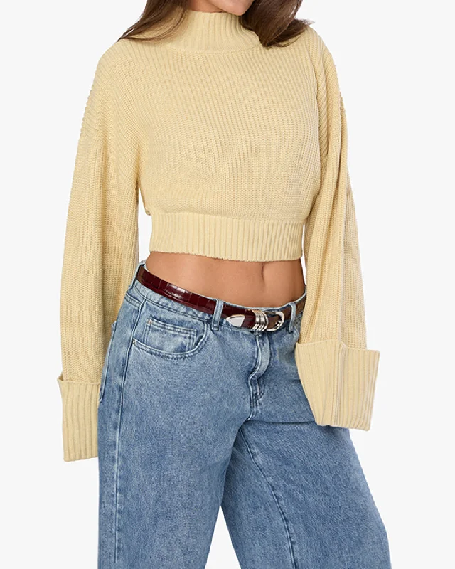 Cropped Turtle Neck Sweater