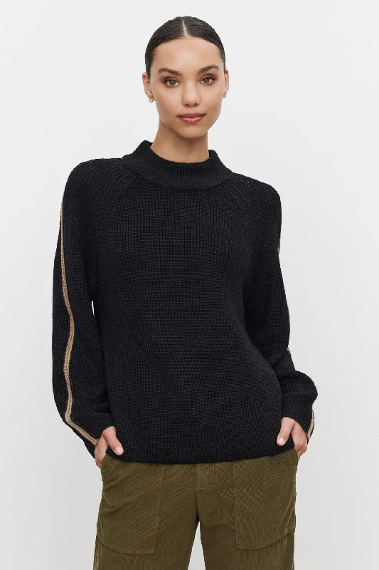 Teagan Sweater in Black/Camel