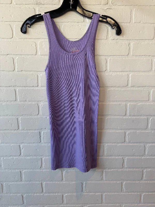 Men's short-sleeve muted worn-denim top-Top Sleeveless Basic By J. Crew In Purple, Size: S