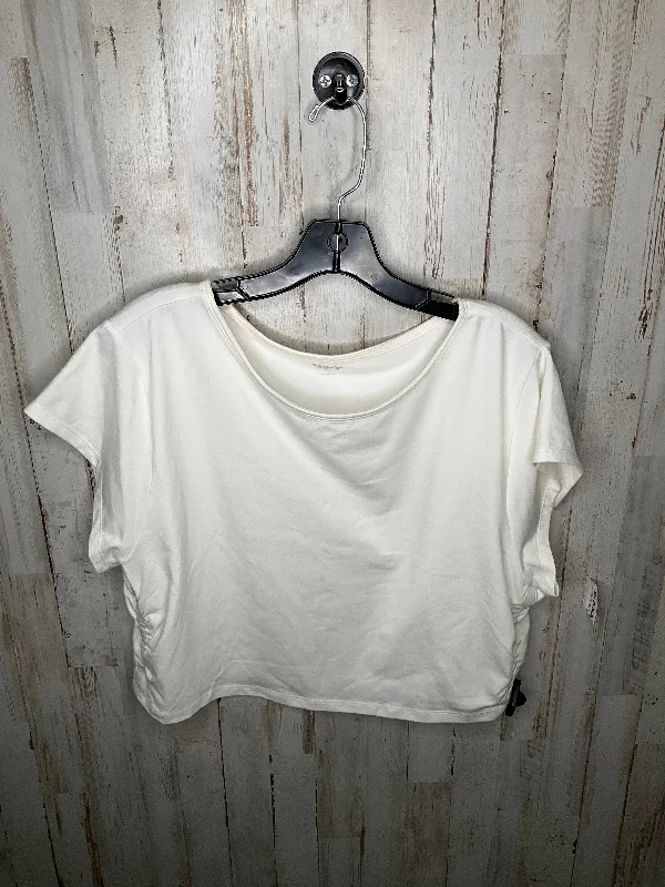 Men's short-sleeve trendy bright-pure-indigo top-Beige Athletic Top Short Sleeve Old Navy, Size 1x