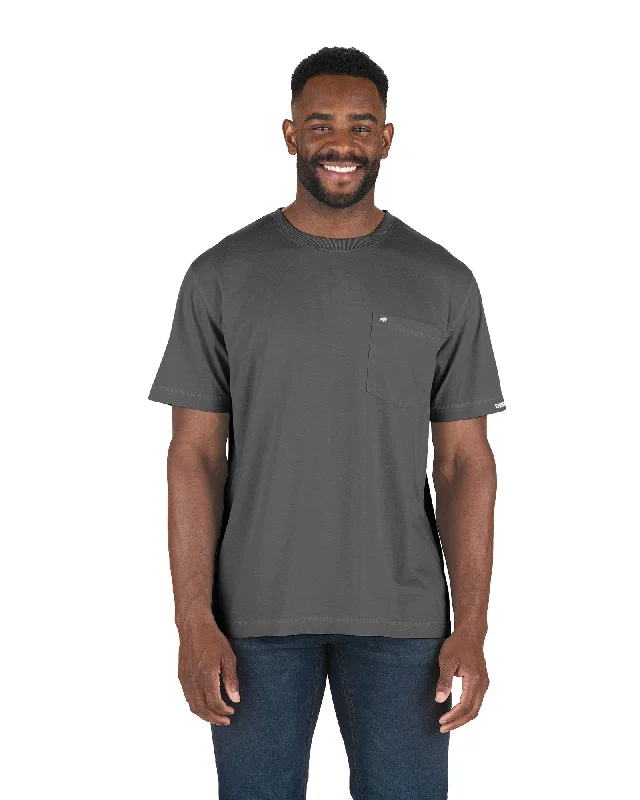 Men's short-sleeve sporty subtle-velvety top-Berne Performance Short Sleeve Pocket Tee - Tall - Mens