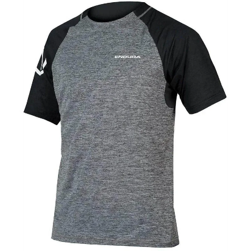 Men's short-sleeve casual bold-rich-boxy-spiral tee-Endura SingleTrack Short Sleeve Mens Cycling Jersey - Grey