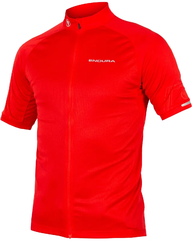 Men's short-sleeve classic muted-fresh-firm-quilted tee-Endura Xtract II Short Sleeve Mens Cycling Jersey - Red