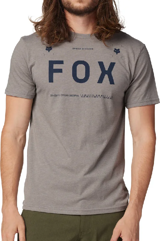 Men's short-sleeve deep classic-muted-sustainable-reclaimed tee-Fox Aviation Premium Short Sleeve Mens Cycling Jersey - Grey