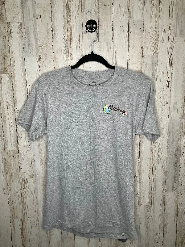 Men's short-sleeve subtle soft-trendy-slim-navy top-Grey Top Short Sleeve Disney Store, Size S