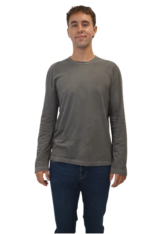 Men's short-sleeve muted fresh-cool-stone top-Long Sleeve Crew