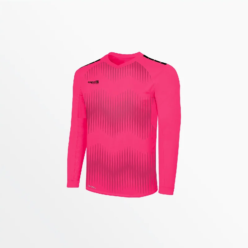 Men's short-sleeve sporty subtle-soft-trendy-crisp-woven top-MEN'S MADISON STATIC ⅠⅠ LONG SLEEVE GOALKEEPER JERSEY WITH PADDING