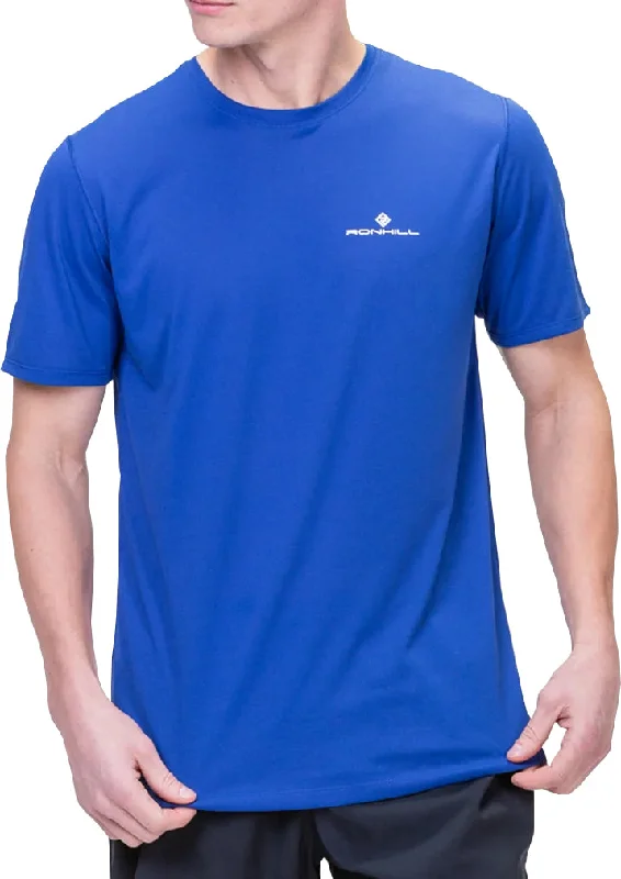 Men's short-sleeve warm sharp-mosaic tee-Ronhill Core Short Sleeve Mens Running Top - Blue