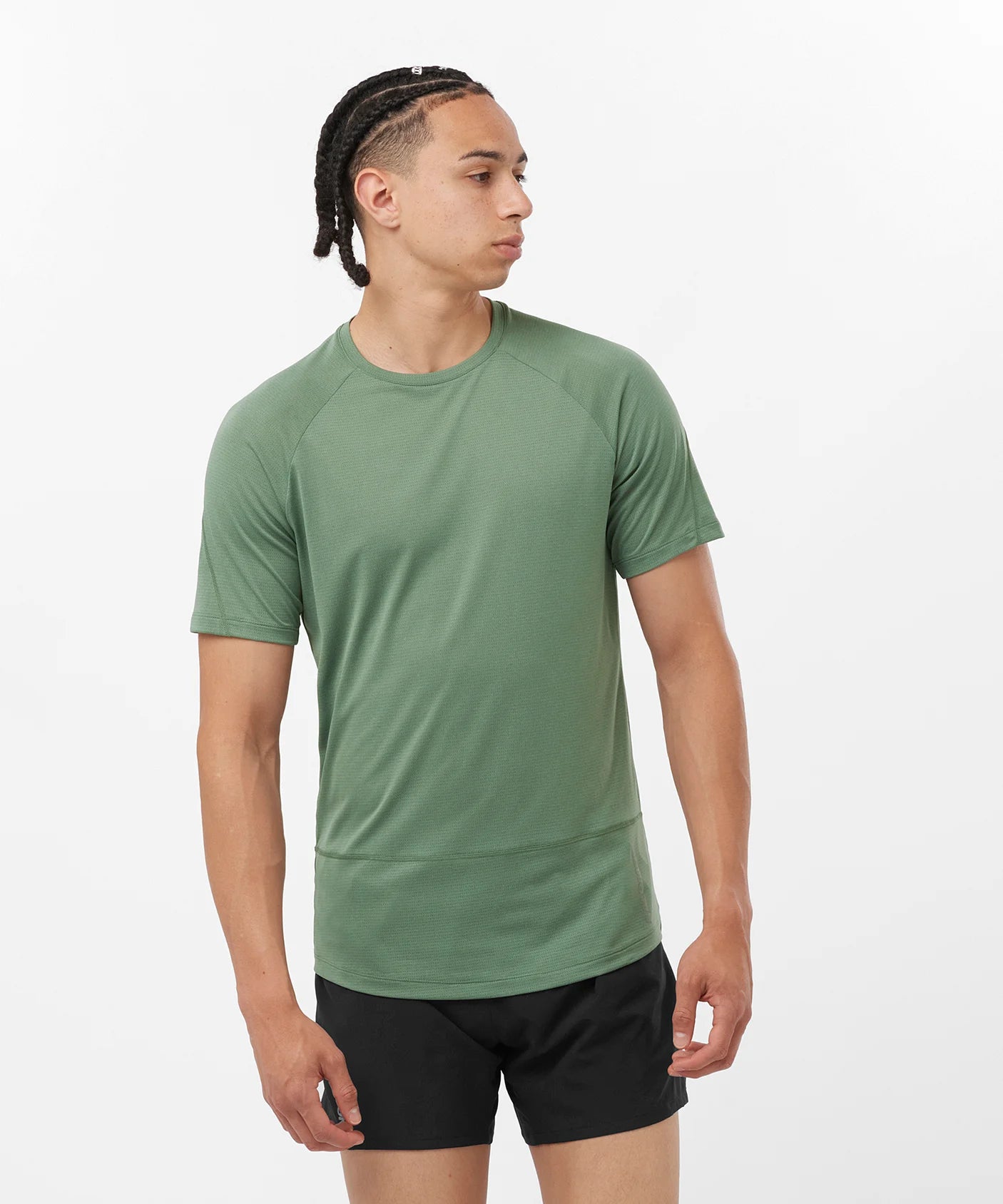 Men's short-sleeve deep classic-muted-fresh-modern-ridge shirt-Cross Run Short Sleeve T-Shirt (Men's)