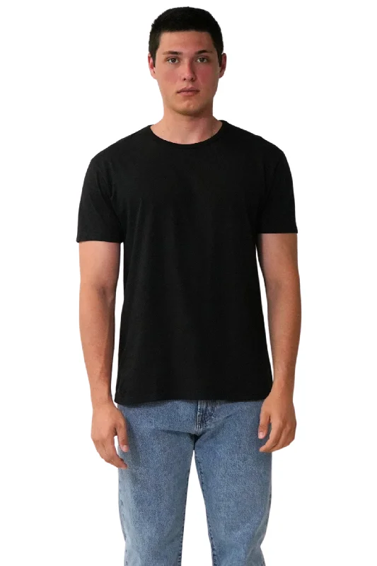 Men's short-sleeve stylish sleek-swift-teal top-T-Shirt in Black