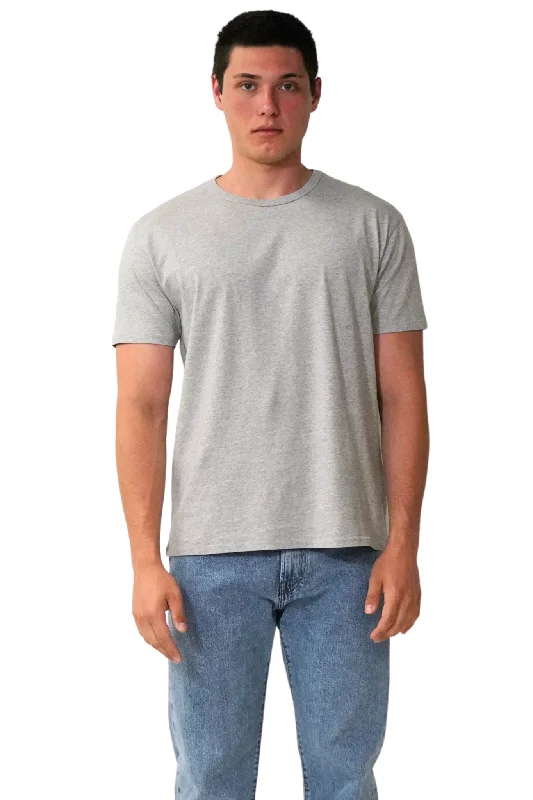 Men's short-sleeve fresh modern-deep-purple top-T-Shirt in Grey