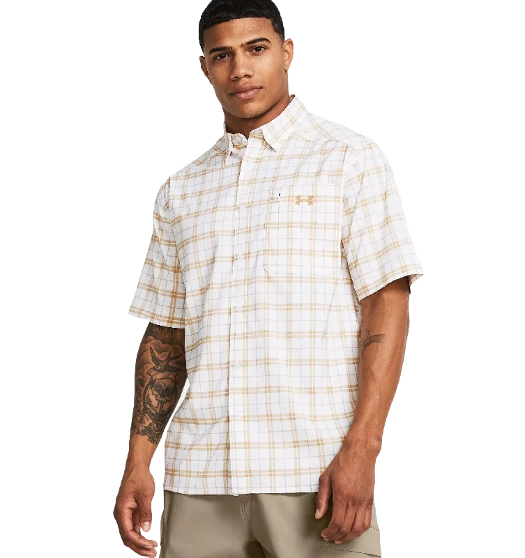 Men's short-sleeve sporty subtle-elegant-premium top-Under Armour Drift Tide 2.0 Plaid Short Sleeve - Mens