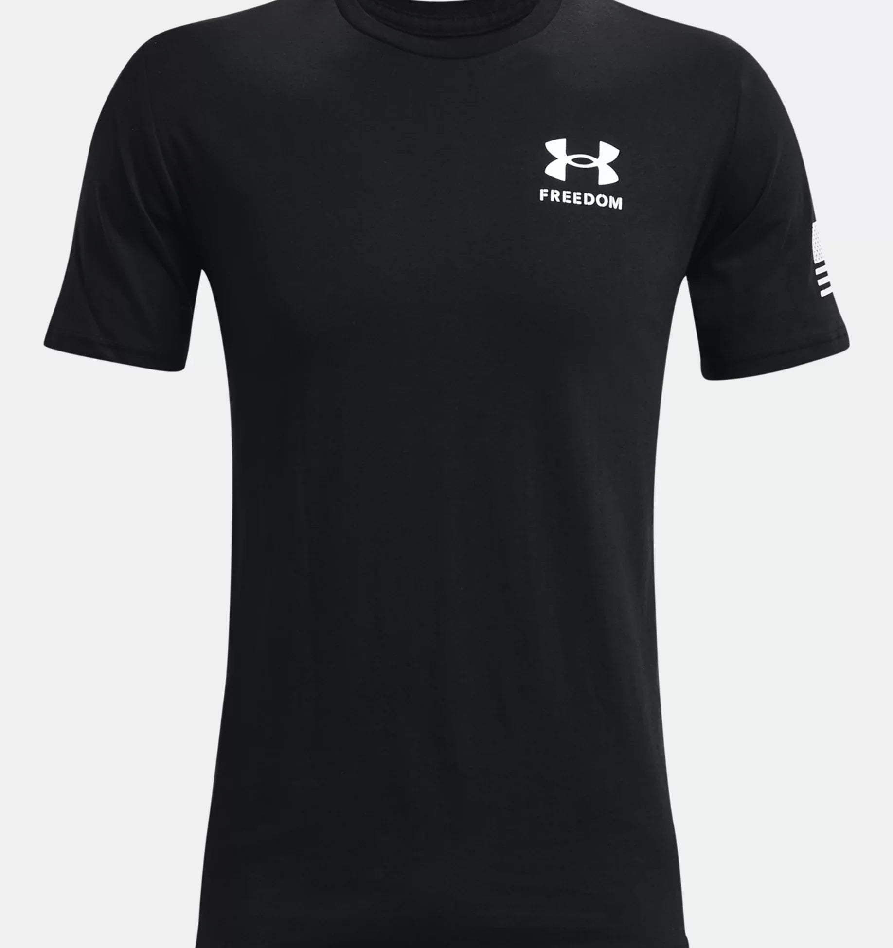 Men's short-sleeve rich sporty-stark-black top-Under Armour Freedom Flag Short Sleeve - Mens (Sale)