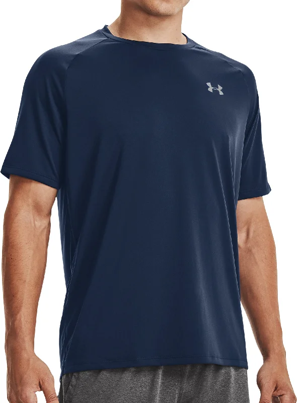 Men's short-sleeve fresh modern-ridge tee-Under Armour Tech 2.0 Short Sleeve Mens Training Top - Navy