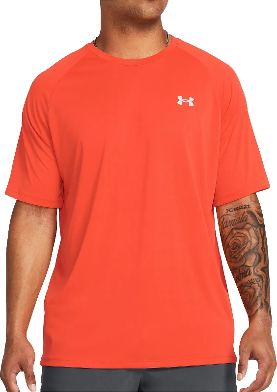 Men's short-sleeve fresh escape top-Under Armour Tech Reflective Short Sleeve Mens Running Top - Orange