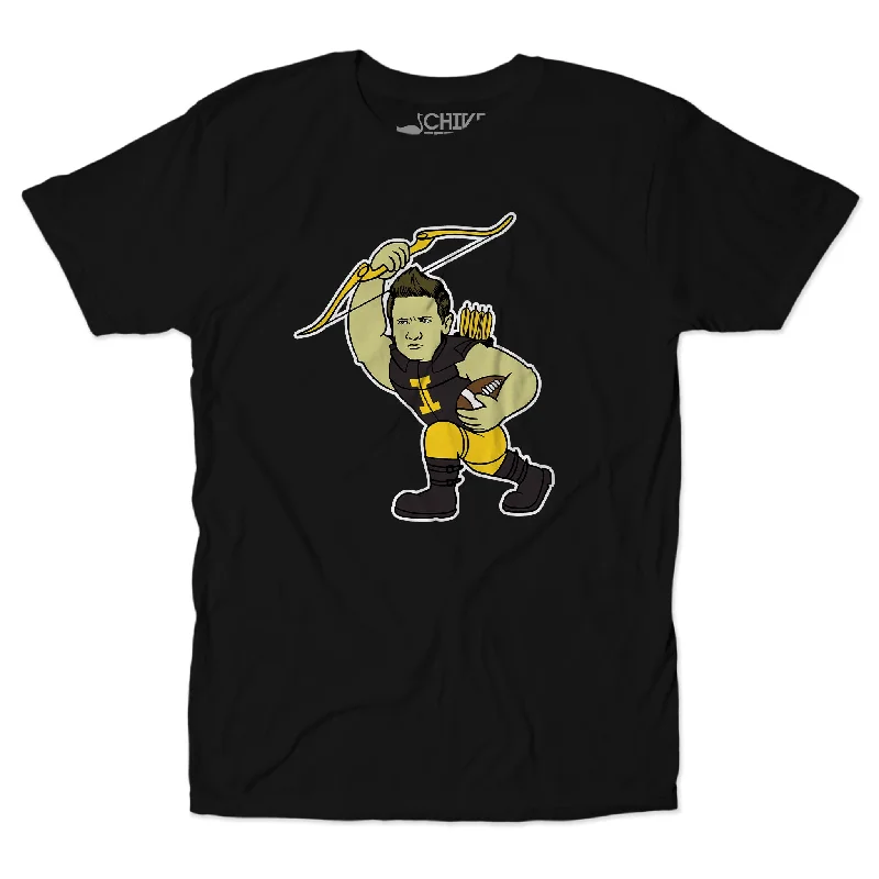 Men's short-sleeve casual open-white top-Black And Gold Unisex Tee