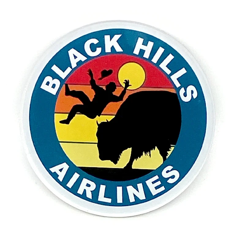 Men's short-sleeve bright deep-classic-warm-citron top-Black Hills Airlines Acrylic Magnet