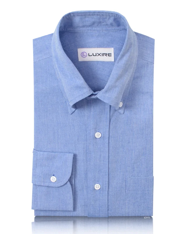 Blue Slub Pinpoint Oxford Shirt