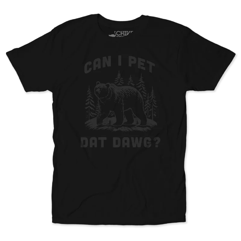 Men's short-sleeve subtle soft-trendy-pastel-tone tee-Dat Dawg Blackout Tee