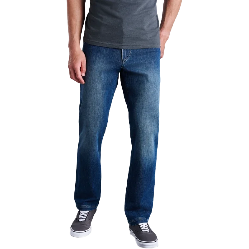 men's wide-leg storm-ready gray pants-men's stretch athletic training luster blue pants-Men's Denim Klassik